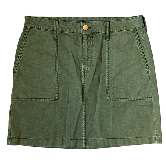 J.Crew Green Garment Dyed Mini Cargo Utility Skirt Size 8 NWT - Picture 3 of 10